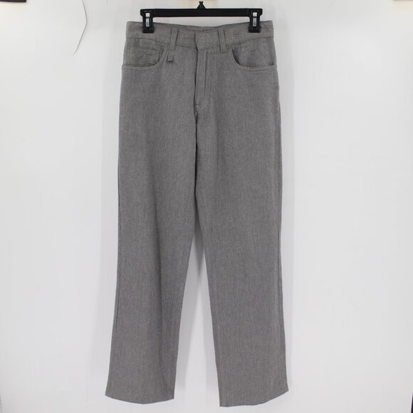 R13 pant Women 24 28x29 Lemmy Slim jean cotton Linen Straight Leg Stonewash Grey